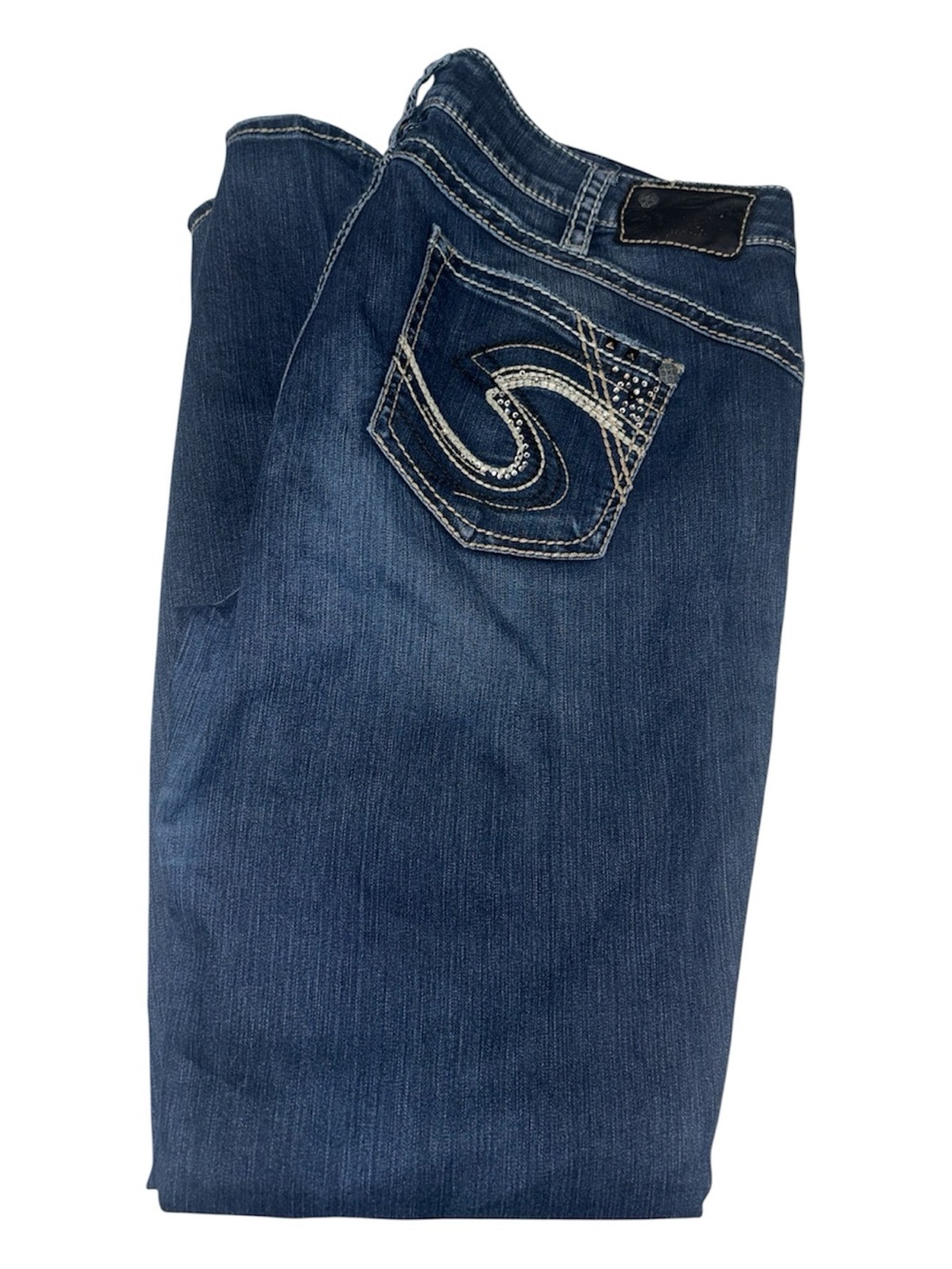 Silver Tuesday Bootcut Jeans Women's Sz 18 - 38x32 Blue Denim Stretch Dark Wash